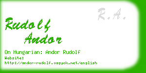 rudolf andor business card